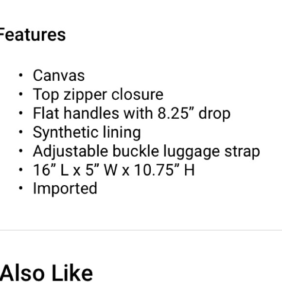 Canvas Tote with Travel Band - Picture 6 of 8